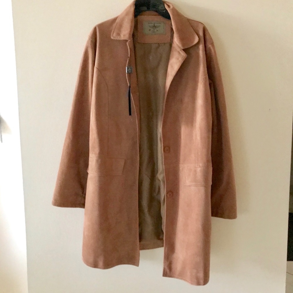 Faux Suede Tan XL Coat - Women’s